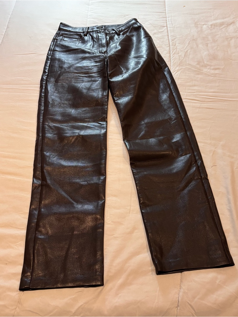 Aritzia Wilfred Vegan Leather High Waist Pants 4